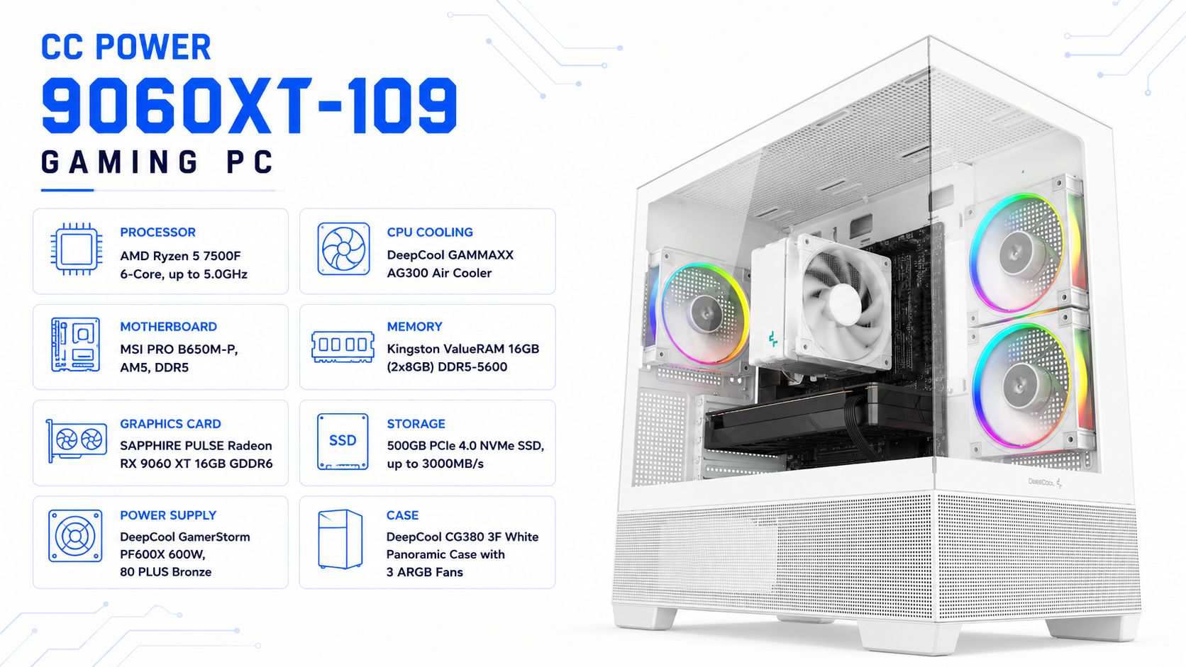 CC POWER 9060XT-109 Gaming PC overview