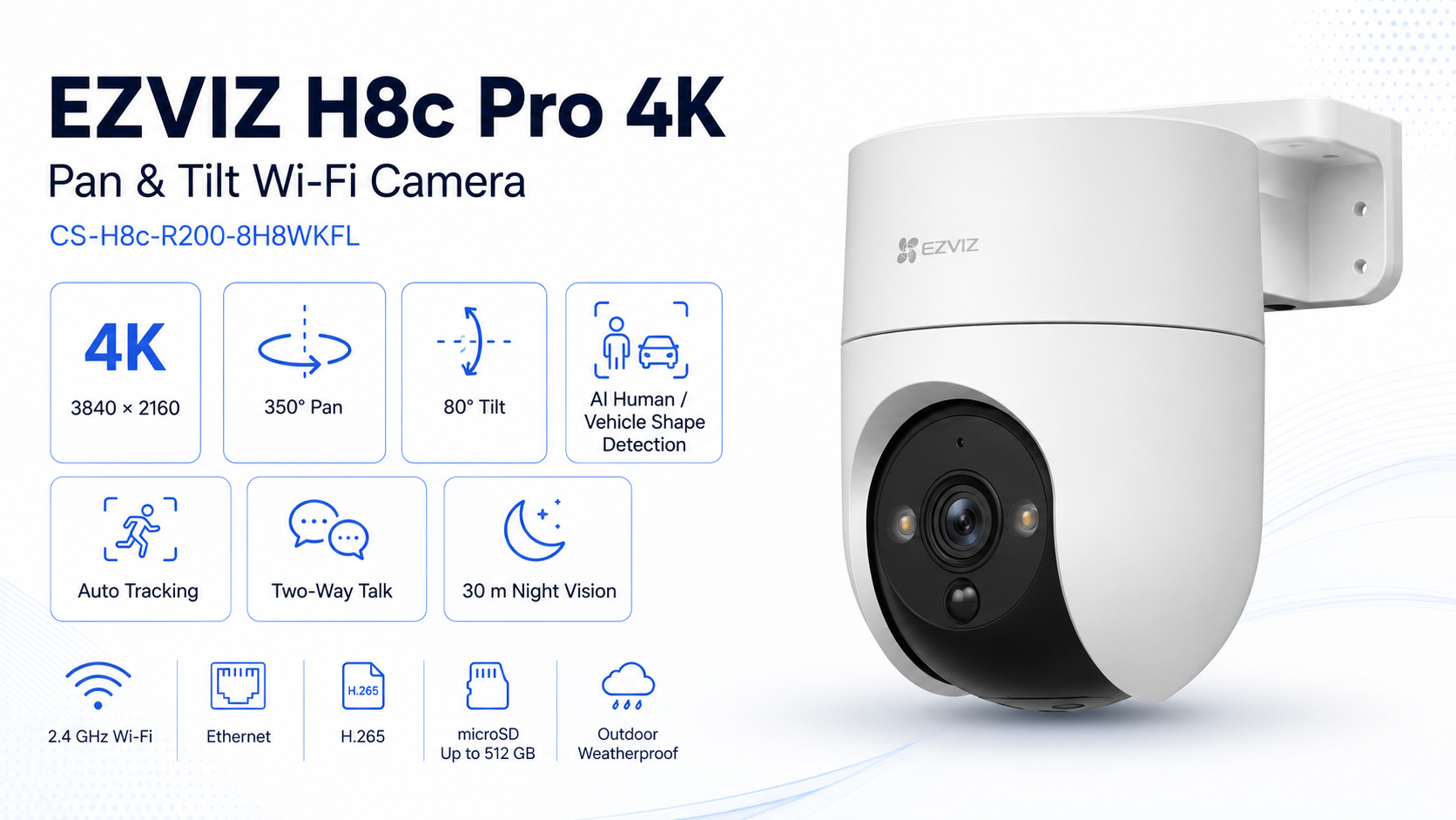 EZVIZ H8c Pro 4K Outdoor Pan and Tilt Wi-Fi Camera Overview