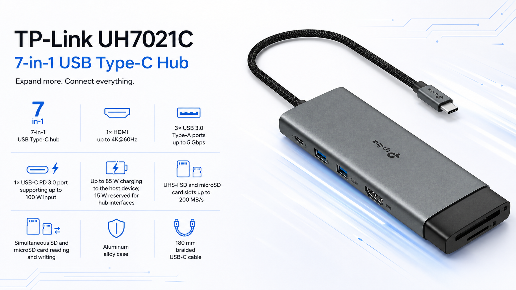 TP-Link UH7021C USB Type-C 7-in-1 Hub Overview